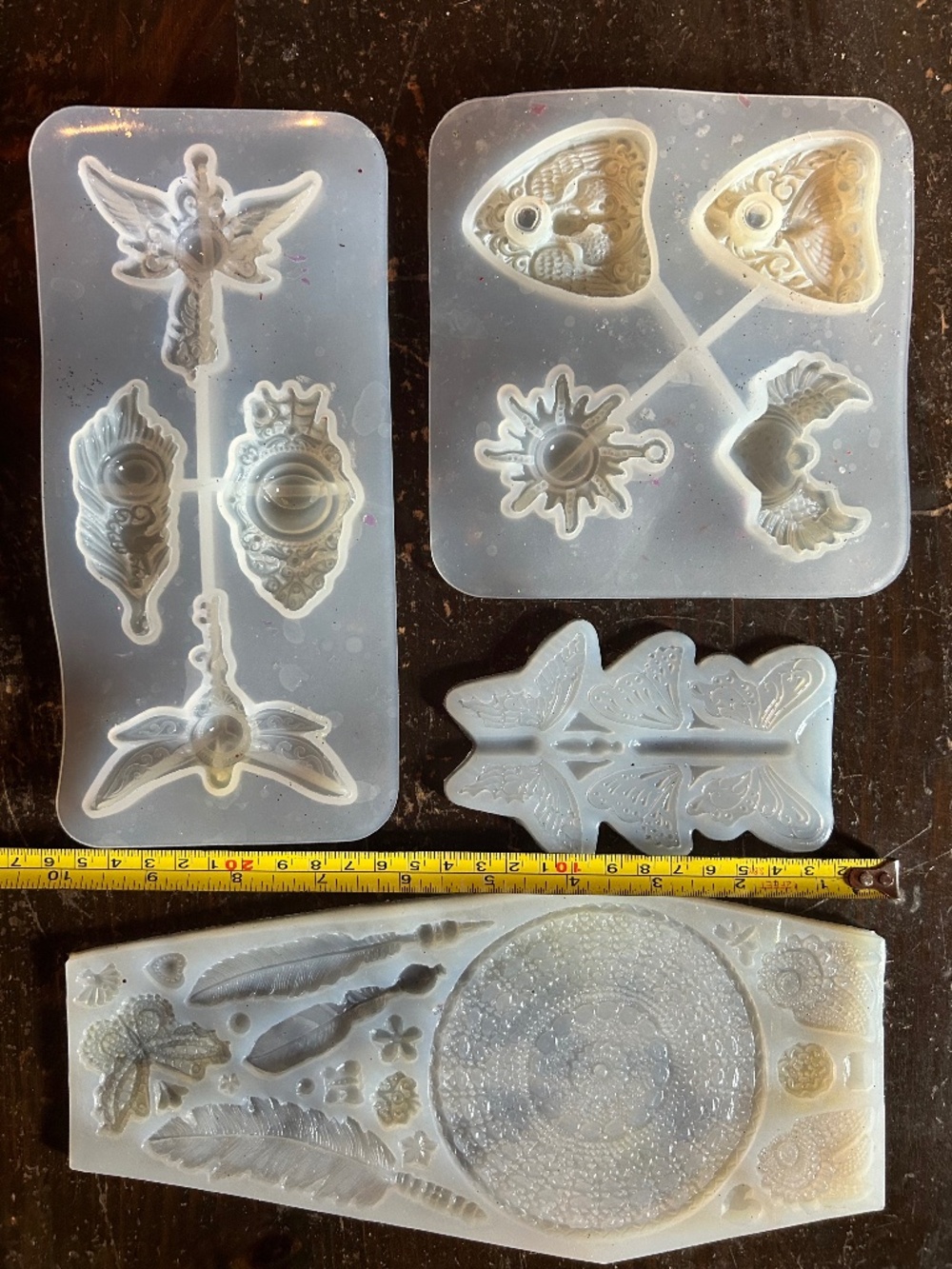 Beautiful Detailed Silicone Molds Lot of 5